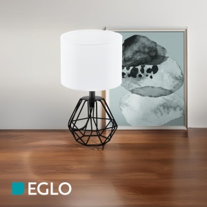 Lampa de masa vintage EGLO Carlton 2, alb-negru, E14, 30.5 cm - Img 3