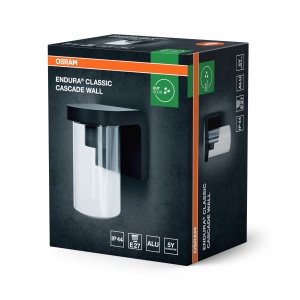 Lampa de perete Osram E27, aluminiu gri inchis, IP44, design modern - Img 2