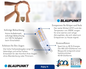 Lampa LED Blaupunkt G9, 4W, 500lm, 3000K, Culoare Calda - Img 5