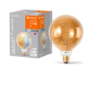Lampa LED cu WiFi LEDVANCE SMART, 8W, 650lm, forma sferica, culoare aurie