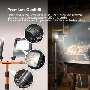 Lampa LED de lucru Osram cu stativ, 2x50W, 9000lm, 4000K - Img 4