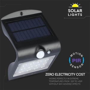 Lampa LED de perete V-TAC VT-767-2, 1,5 W, cu solarpanel, neagra - Img 8