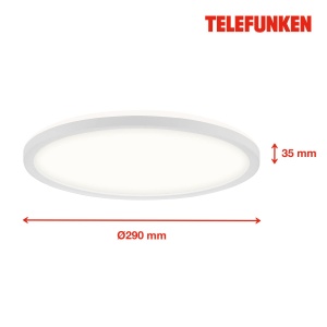 Lampa LED de tavan TELEFUNKEN 290x35 mm, IP44, 18W, lumina neutra - Img 4