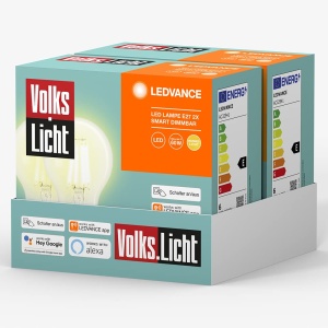 Lampa LED Dimmabila LEDVANCE SMART Filament, E27, 4 Bucati, Culoare Cald Alb