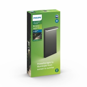 Lampa LED Exterioara Philips Bustan 40W, IP44, Culoare Anthrazit