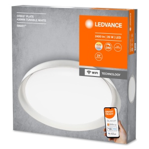 Lampa LED inteligenta Ledvance SMART Orbis Plate, WiFi, 3000K-6500K, alba, 430mm - Img 4