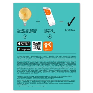 Lampa LED Inteligenta LEDVANCE Smarte, E27, Dimmabila, Filament Globe Gold, 4 buc - Img 4