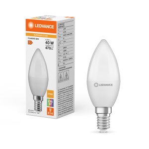 Lampa LED LEDVANCE Classic B 40 S 4.9W 927 Alb Mat, E14