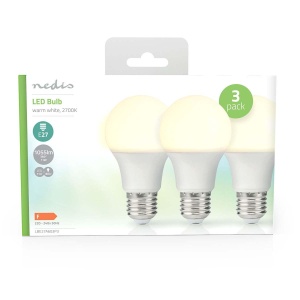 Lampa LED Nedis E27 A60, 11W, 1055 lm, 2700K, 3 bucati - Img 3