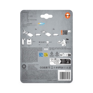Lampa LED Osram cu senzor de miscare, 40lm, IP54, alba - Img 4