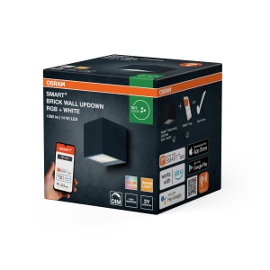 Lampa LED Osram SMART Brick, 14W, 550lm, RGBW, gri inchis - Img 2
