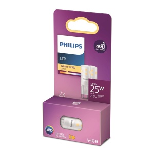 Lampa LED Philips G9, 25W echivalent halogen, lumina calda 2700K, 2 bucati