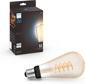 Lampa LED Philips Hue E27 Filament ST72, 550lm, lumina calda, dimabila