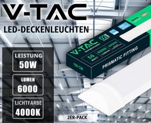 Lampa LED V-TAC 2x 150 CM 50W cu Chip Samsung, 6000 Lumen, Neutral Alb - Img 11