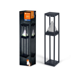 Lampa solara LEDVANCE SMART pentru exterior, neagra, cu control Bluetooth, 3000K