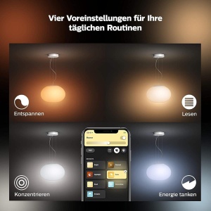 Lampa suspendata LED Philips Hue Flourish, dimabila, 16 milioane culori - Img 7
