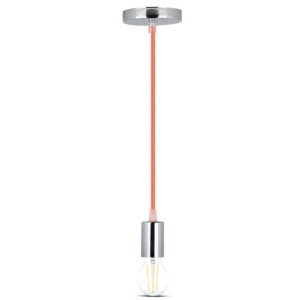 Lampa suspendata V-TAC VT-7338, E27, Crom, Portocalie, 60 mm - Img 8
