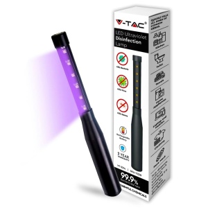 Lampa UV Germicida V-TAC, 14 W, portabila, neagra