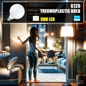 Lampadina LED Globo V-TAC cu Chip Samsung, 10W, Lumina Calda - Img 5