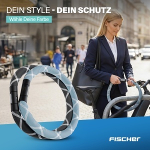 Lant antifurt Fischer PROTEC SK100, 100 cm, 2 chei, verde - Img 8