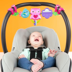 Lant pentru carucior Bright Starts cu lumini si melodii, design bufnita si pasare - Img 6