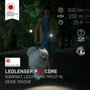Lanterna LED Ledlenser P5R Core, 500lm, 250m, 106g - Img 2