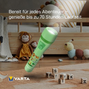 Lanterna pentru copii Varta, design jungla, robusta, cu protectie oculara - Img 8