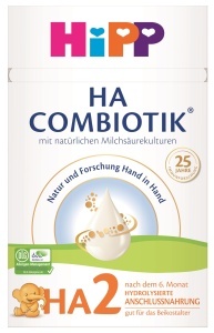 Laptele praf HiPP HA 2 Combiotik 4 x 600g - Formula pentru sugari, cu Omega-3 si culturi lactice