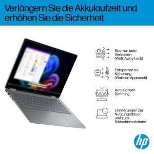 Laptop 2-in-1 HP OmniBook X Flip, 14 2K Touchscreen, AMD Ryzen 7, 16GB RAM, 512GB SSD, Argintiu - Img 9