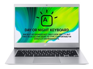 Laptop Acer Chromebook 14 CB514-1H, Intel Celeron N3350, 4GB RAM, 32GB eMMC, Argintiu - Img 4