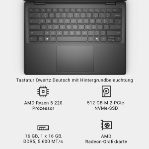 Laptop Dell DC14255, AMD Ryzen 5 220, 14 FHD, 16GB RAM, 512GB SSD - Img 7