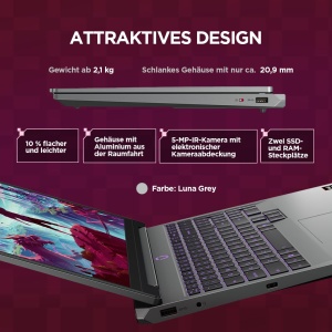 Laptop Gaming Lenovo LOQ AMD Ryzen 7, 16GB RAM, 1TB SSD, NVIDIA GeForce RTX 5060, 15.3 WUXGA - Img 8