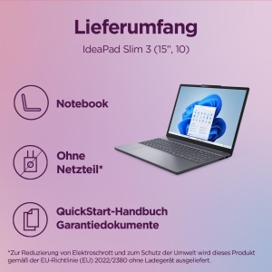 Laptop Lenovo IdeaPad Slim 3 15.3 WUXGA AMD Ryzen 5 512GB SSD 16GB RAM Luna Grau - Img 8