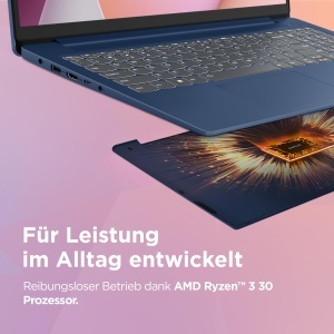Laptop Lenovo IdeaPad Slim 3 15.6 FHD AMD Ryzen 3 512GB SSD 8GB RAM Albastru Abyss - Img 2