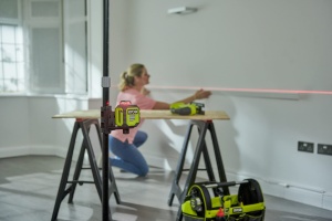 Laser 360 Ryobi RB360RLL, 20 m, auto-nivelare, cu husa si baterii - Img 3