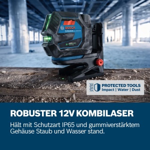 Laser combinat Bosch Professional GCL 12V-50-22 CG (raza de lucru de pana la 50 m cu receptor, sursa de alimentare dubla, aplicatie de la distanta de nivelare, suport RM 20, adaptor pentru baterie, 4 x 1.5V LR6, geanta, BT 150) - Img 4