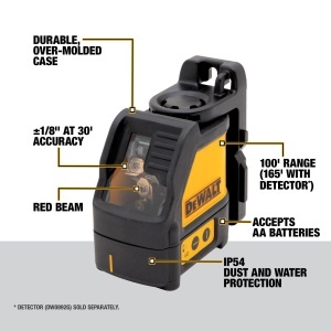Laser de nivelare Dewalt DW088K, rosu, auto-nivelant, 15 m vizibilitate - Img 3