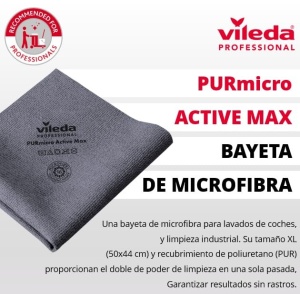 Laveta microfibra Vileda Professional Purmicro Active Max XL Gri Set 5 bucati - Img 5