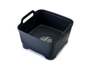 Lavoar portabil Joseph Joseph Wash Drain 9 Litri cu dop de scurgere Gri inchis