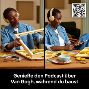 LEGO Art Vincent Van Gogh - Floarea-soarelui - Pictura 3D cu flori in miscare - Decoratiuni pentru sufragerie sau birou - Kit pentru adulti - Idee de  - Img 5