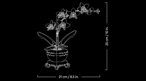 LEGO Botanicals Mini orhidee - Set de flori artificiale - Decoratiuni pentru sufragerie sau birou - Cadou pentru femei si barbati - Plante artificiale - Img 8