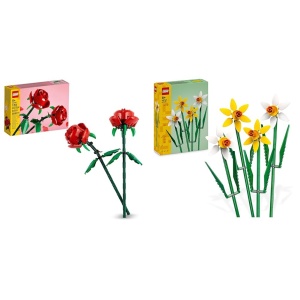 LEGO Creator Set de flori artificiale, 40460 si 40747, trandafiri si narcise