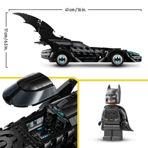 LEGO DC Batman Forever Batmobil Supererou Vehicul cu Minifigurina - cu cockpit care se deschide si interior detaliat - Cadou pentru baieti cu varsta d - Img 6
