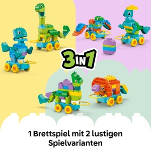 LEGO DUPLO 10451 Set 3-in-1 Dinos pe Roti 108 Piese pentru Copii 3 Ani - Img 4