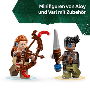 LEGO Horizon Adventures 77037 Set Aloy si Varl vs Panzerwanderer si Sagezahn 768 Piese - Img 8
