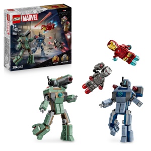 LEGO Marvel Iron Man War Machine 76320 Set Supereroi cu Drone Hammer