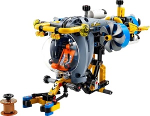 LEGO Technic 42201 Submarin Explorator Adancime 413 Piese Propulsoare Rotative si Greifarm - Img 9