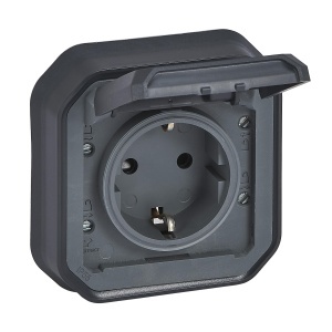 Legrand Plexo New 069859L Priza pentru medii umede IP44 Antracit