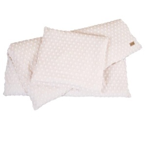 Lenjerie pentru patut copii Roba Frosty Almond 80x80 cm 2 piese bumbac organic certificare GOTS crem - Img 2