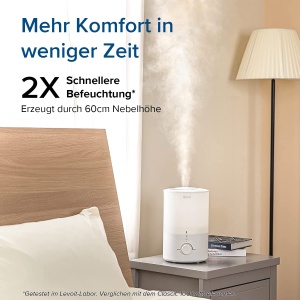 LEVOIT Umidificator cu umplere superioara 3L cu lumina de noapte, duza rotativa la 360 deg, umidificator sigur pentru masina de spalat vase, umidificator pentru camera linistita, difuzor de aroma 25H pentru dormitor Plante din camera copiilor Baby - Img 6